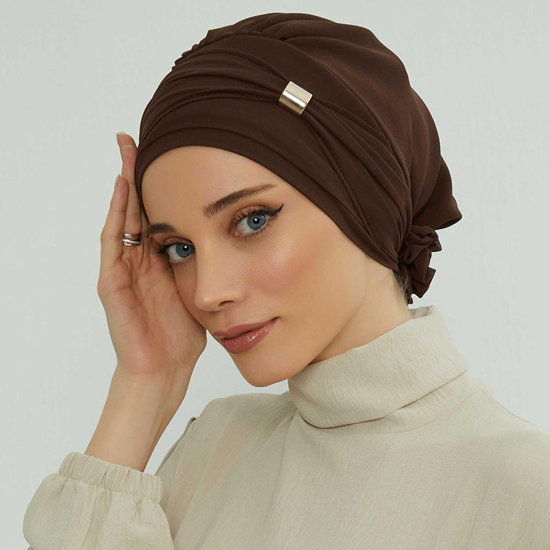 Badminton Indonesia - Plain Muslim Instant Turban Hat Inner