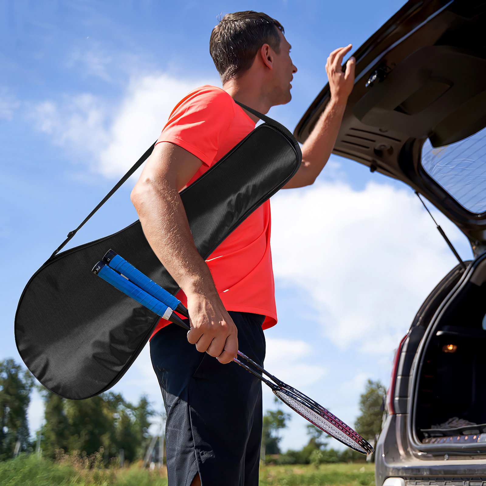 Outdoor Badminton Bag Sports R - مراجعة Racket Cover Bag وسعره