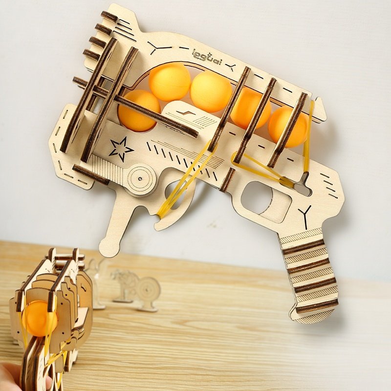 Wooden DIY Assembled Rubber Ba - مراجعة Badminton Kids وسعره