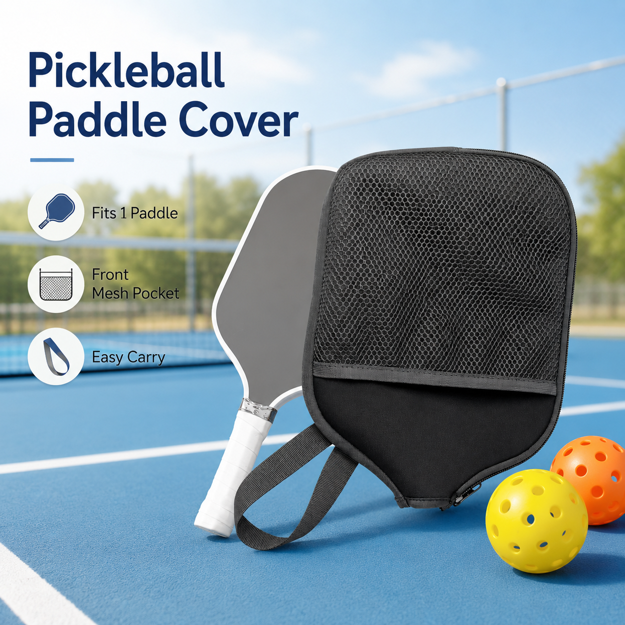 Pickleball Racket Cover with M - مراجعة Racket Cover Bag وسعره