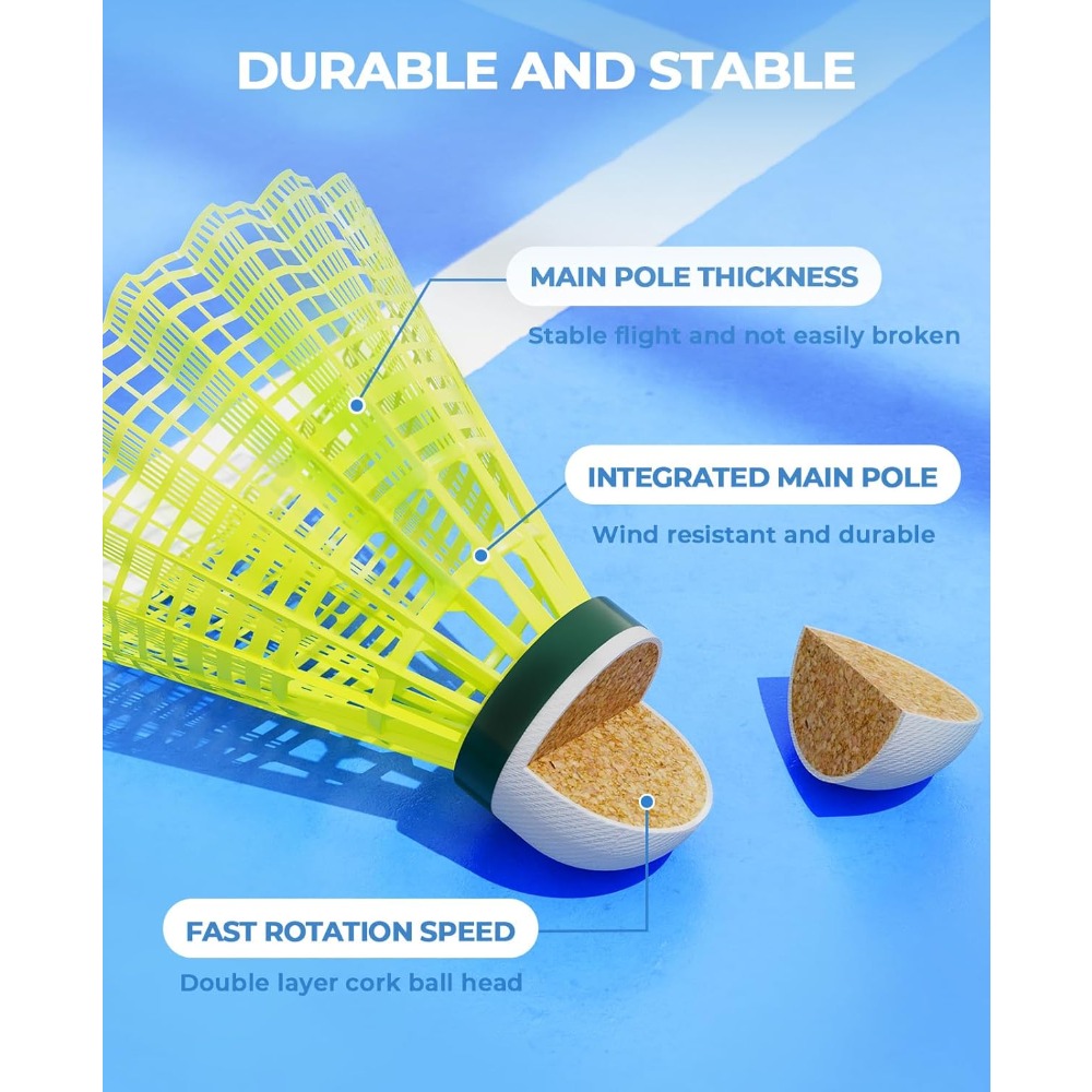 12/24 Pack Badminton Birdies N - مراجعة Nylon Shuttlecock 12 وسعره