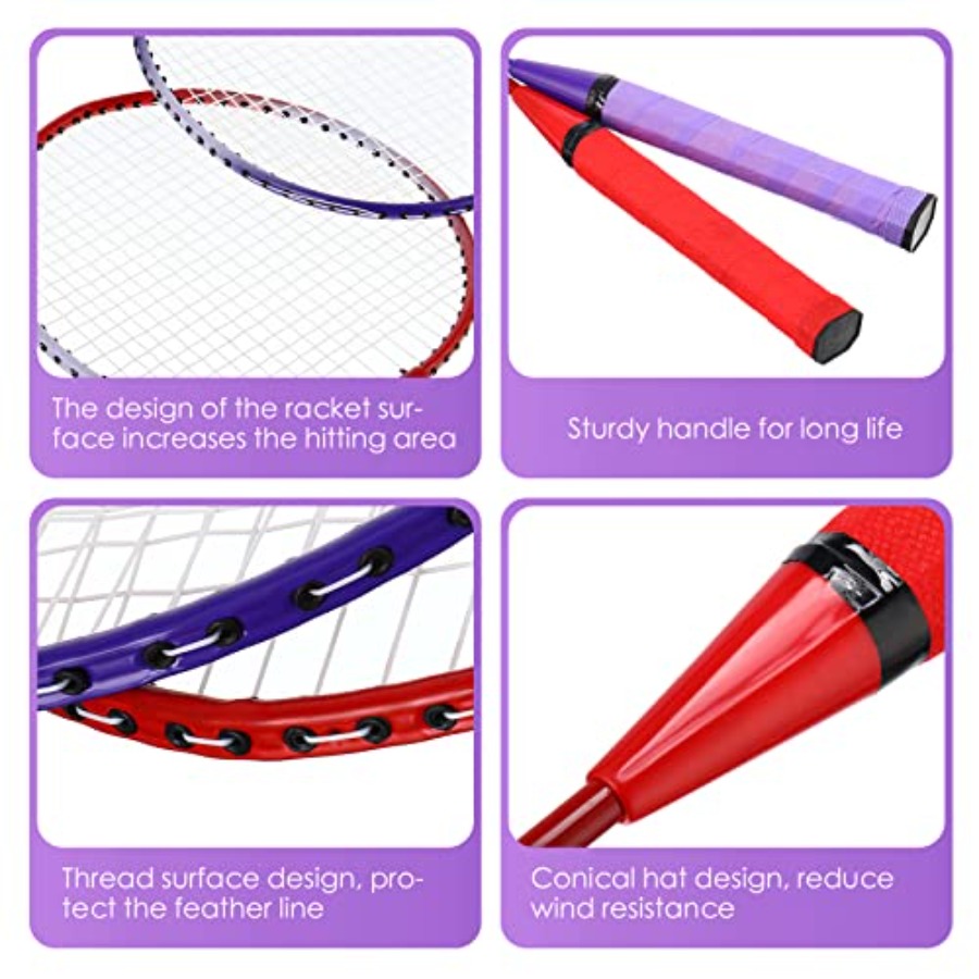 12 Pcs Badminton Rackets Set f - مراجعة Nylon Shuttlecock 12 وسعره