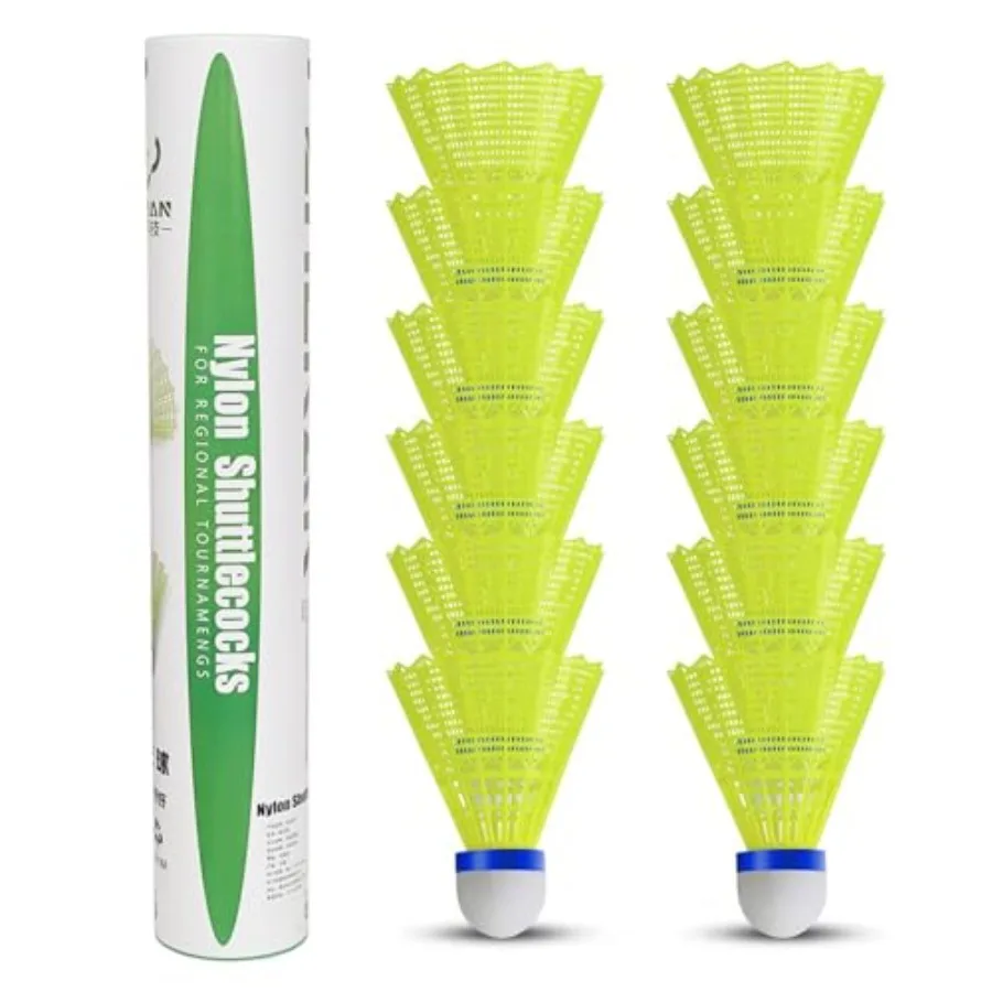 Goose Feather Badminton Shuttl - مراجعة Nylon Shuttlecock 12 وسعره