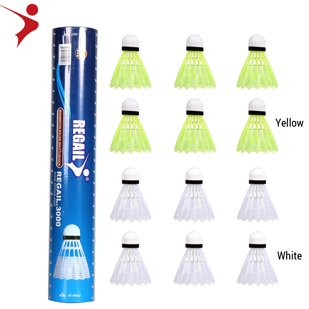 12Pcs Imitation Nylon Feather  - مراجعة Nylon Shuttlecock 12 وسعره